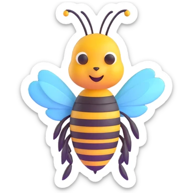 honey bee sticker