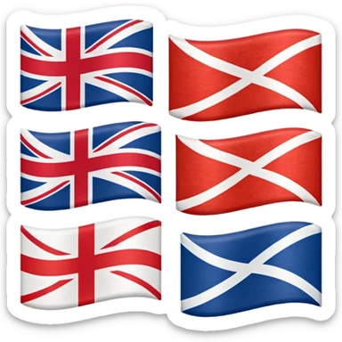 Great Britain, uk, England, Scotland, wales, flags sticker