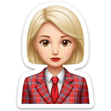  polish woman politician plaid  sticker