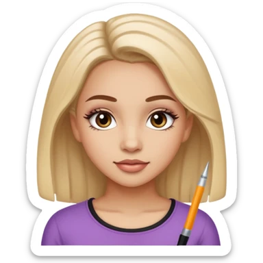 Lash extension artist girl  sticker