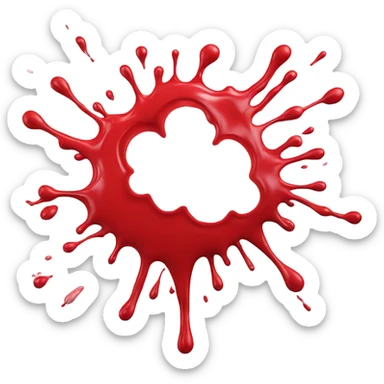 red paint splash emoji sticker