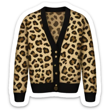 leopard print cardigan sticker