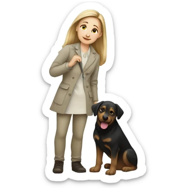 Elena vladimirovna with a dog sticker