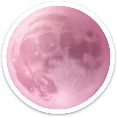 pastel pink moon sticker