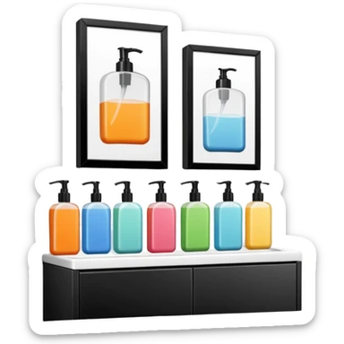 Soap and shampoo sticker