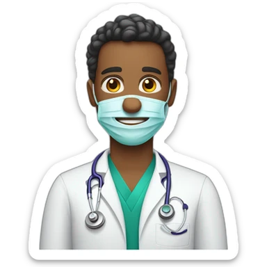 Médico, 36 anos, pele branca e sem barba sticker