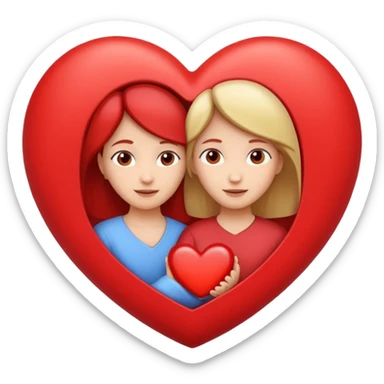 heart with mother inside sticker