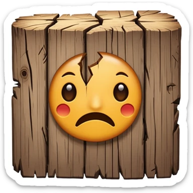 uma madeira com cara de sticker