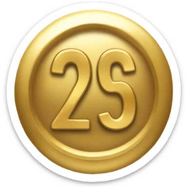 give me a "2025" gold number emoji sticker