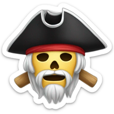 Esqueleto pirata  sticker
