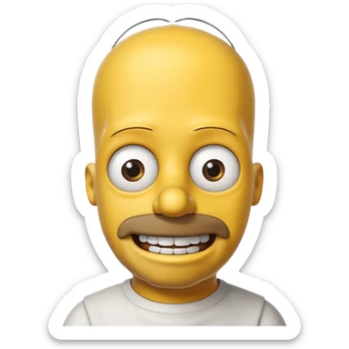 Homer Simpson with big eyes sticker