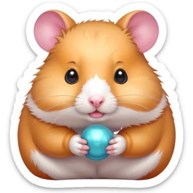 Colorful shiny Pastel hamster  sticker