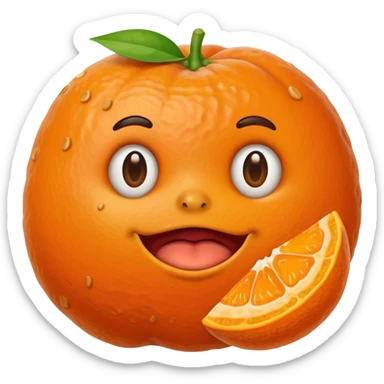 caca qui mange une clémentine sticker