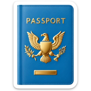 light blue passport sticker