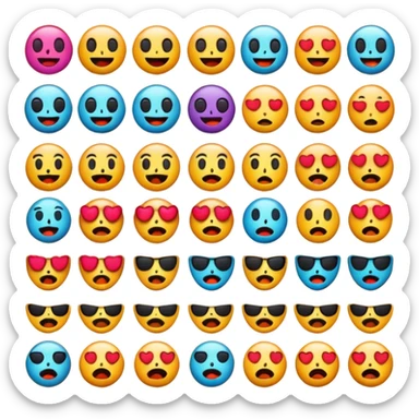 Freaky emojis sticker