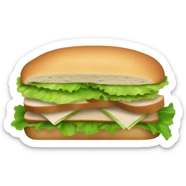 Whole wheat bread turkey and lettuce sandwich sticker