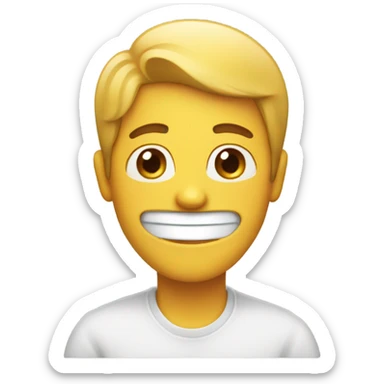 Happy person with salt sticker