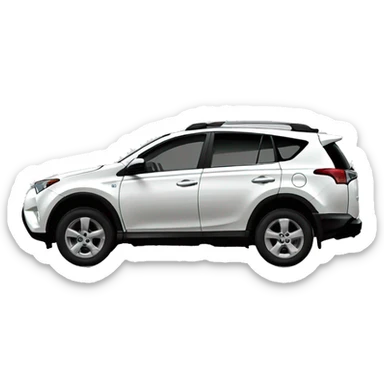 White Toyota rav4 hybrid sticker