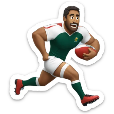 Rugbyman en action sticker