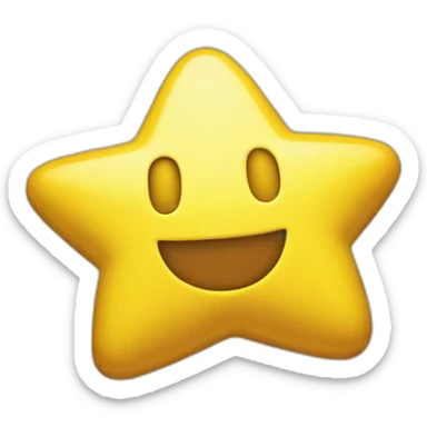 Etoile jaune dans mario sticker