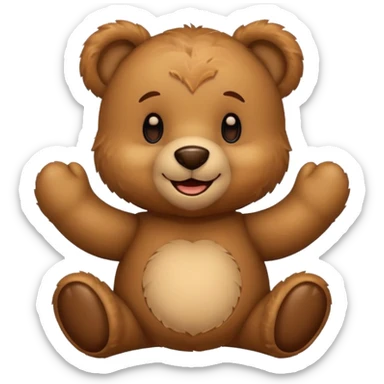 teddy bear saying yes sticker