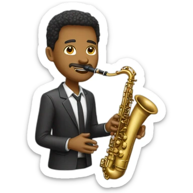 Une personne qui joue du saxophone sticker