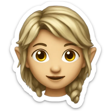 Female halfling full body sticker