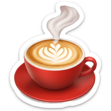 cappuccino in a red cup sticker