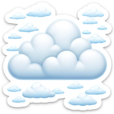 blue sky with clouds sticker
