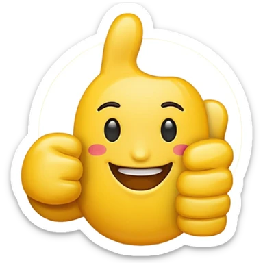 thumbs up emoji, positive and bold sticker