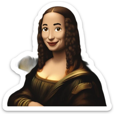 Gruffelo as Mona Lisa painting sticker