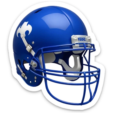 College football player helmet in deep royal blue color sticker