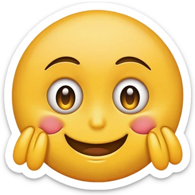 Side eye emoji with smiley guilty face sticker