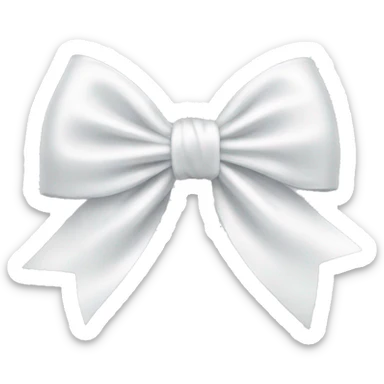 white satin bow sticker