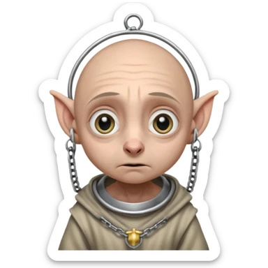 Dobby the house elf in steel chastity cage sticker