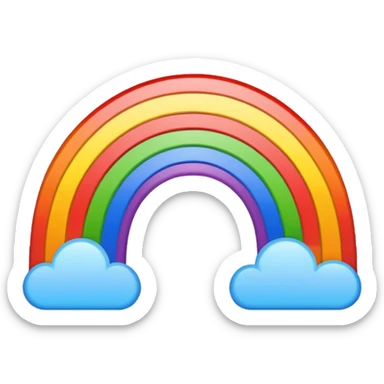 Sunset Rainbow sticker