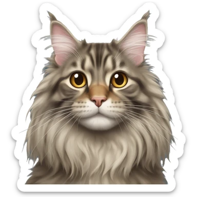 maine coon cat in san francisco sticker
