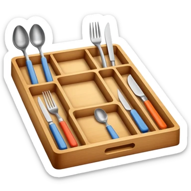 Cutlery tray sticker