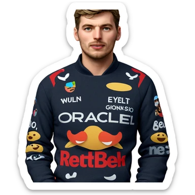 casual male portrait with beard sticker