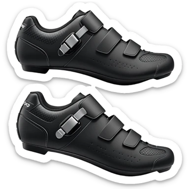 make an emoji of an indoor cycling shoes, both of them needs to be black sticker