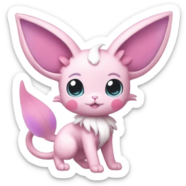 Kawaii Sylveon-Mew-Espeon-Pokémon full body sticker