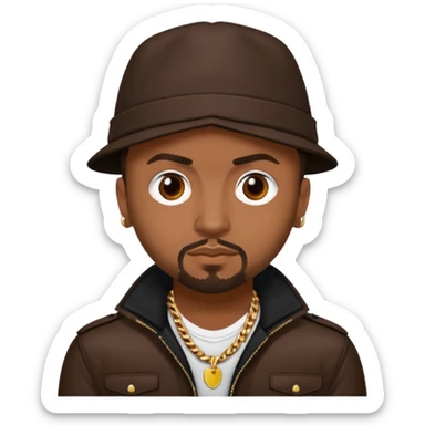 Sean Paul with dark brown hair sticker