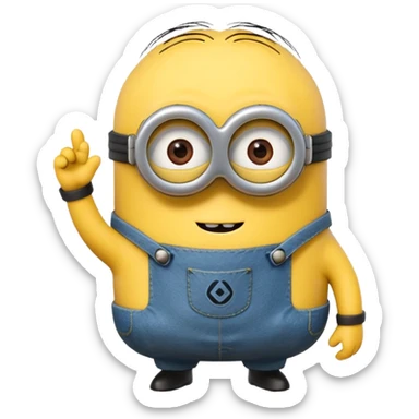 create a minion labubu saying bello sticker