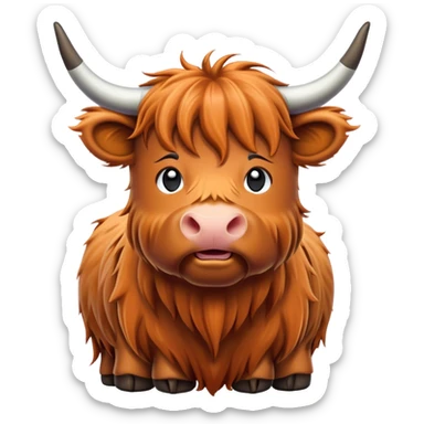 Highland cow sticker