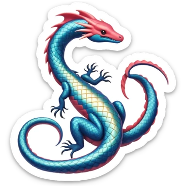 Salandit-Milotic-Fakémon-hybrid-creature (full body)  sticker
