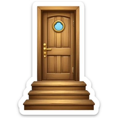 doorway threshold showing bottom part of door frame with step or line indicating threshold sticker