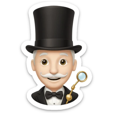 monopoly man emoji sticker