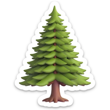 realistic pine tree with detailed texture sticker