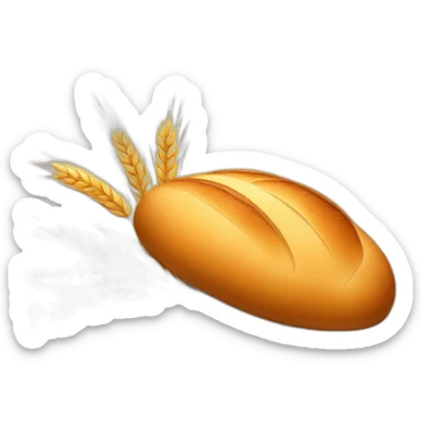 Bread, wheat and candle on a table sticker