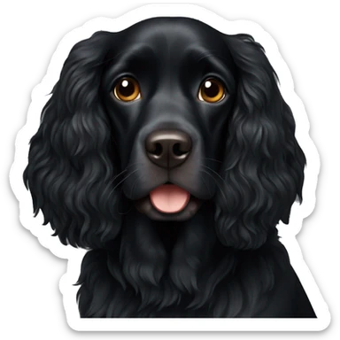 black russian spaniel dog sticker